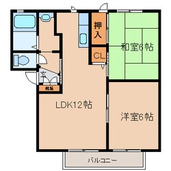 コスモスハイツAの物件間取画像